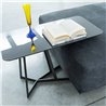 Phil metal small table with lacquered top