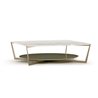 Frisco rectangular coffee table in metal and marble