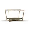 Frisco square coffee table in metal and marble