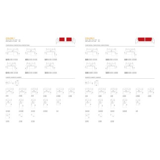 Collins 2 divano in tessuto o pelle - ALB-1CL2D2-1CL2D3