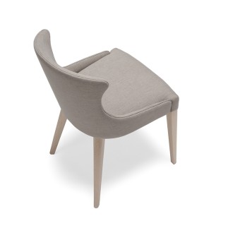 Wooden Design Armchair with Cushion Seat - Agatha | Origins 1971