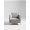 Miss lounge armchair in fabric or synthetic leather