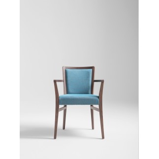 Design Chair with Armrests and Cushion Seat - Moma Soft