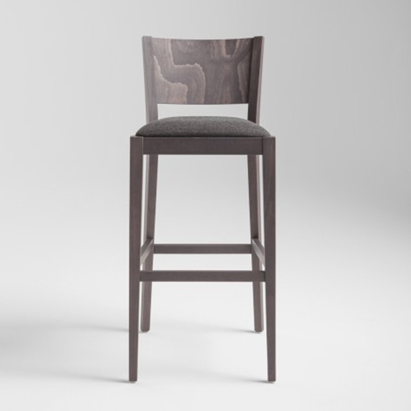 High Design Stool in Wood with Cushion Seat - Soko | Palma