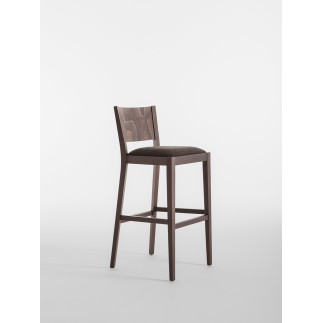 High Design Stool in Wood with Cushion Seat - Soko | Palma