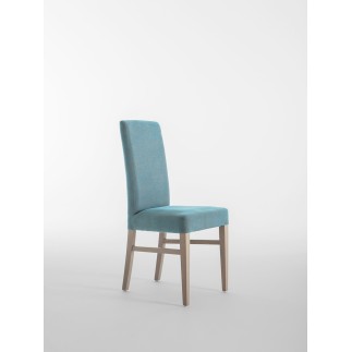 Wooden Chair with High Backrest and Cushion Seat - Lady | Palma