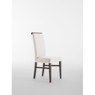 Wooden Chair in Velvet with High Back - Lady New | Palma