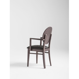 Wooden Chair with Armrests and Cushion Seat - Woody | Palma