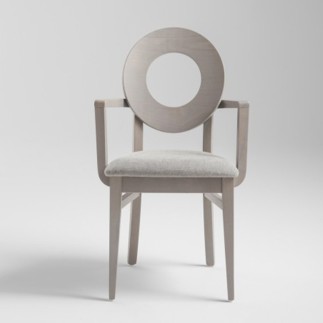 Design Wooden Chair with Armrests and Cushion Seat - Dea | Palma