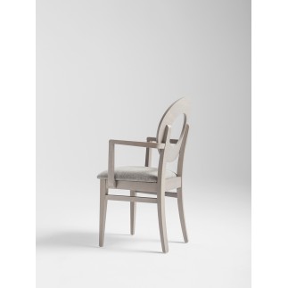 Design Wooden Chair with Armrests and Cushion Seat - Dea | Palma