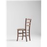 Rustic wood chair with padded seat - Venezia