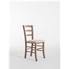 Rustic wood chair with padded seat - Venezia