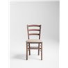 Rustic wood chair with padded seat - Venezia