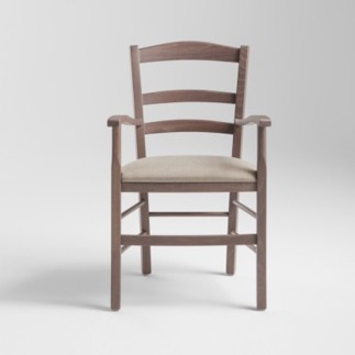 Upholstered Wooden Chair with Armrests - Venezia | Palma