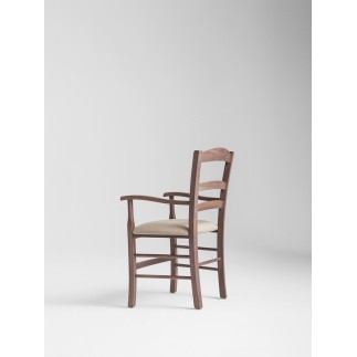 Upholstered Wooden Chair with Armrests - Venezia | Palma