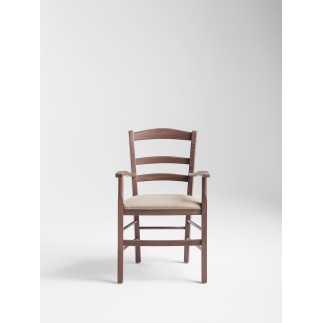 Upholstered Wooden Chair with Armrests - Venezia | Palma