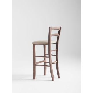 High Wooden Stool with Back - Venezia | Palma