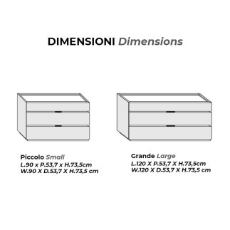 Chest of Drawer with 3 Drawers - Cidori by Sangiacomo | ISA Project