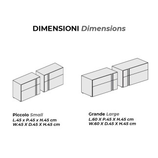 Comodino con gola e 2 cassetti - Abaco - Comodini - ISA Project