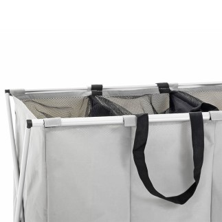 Folding Washing Basket with 3 compartments | IsArreda