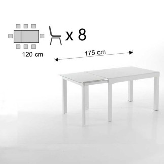 Glass Extendable Table - Charlie | Tomasucci