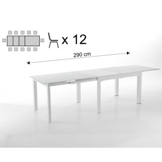 Glass Extendable Table - Charlie | Tomasucci