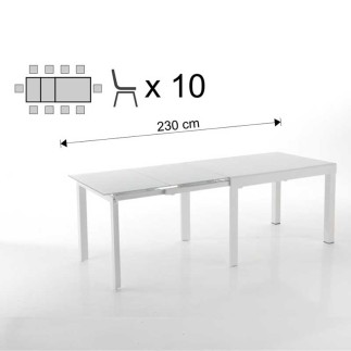 Glass Extendable Table - Charlie | Tomasucci