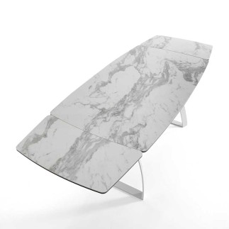 Extending Table with Marble Effect Top - Helix | Tomasucci