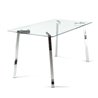 Table/desk in metal w/glass top