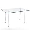 Writing desk in metal w/glass top