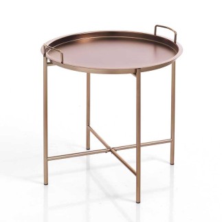 Coffee table in copper with removable tray | IsArreda