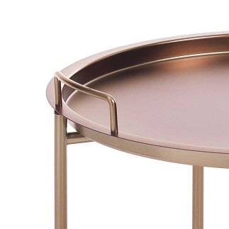 Coffee Table with Removable Tray - Copper