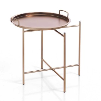 Coffee table in copper with removable tray | IsArreda