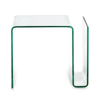 Glass Side Table with Magazine Rack - Magazine | IsArreda