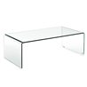 Curved glass coffee table