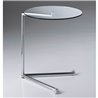 Glass service low table with wheels