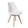 Chair in eco-leather and solid wood