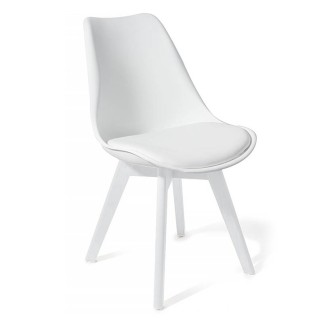 Upholstered Chair in Leather - Kiki | Tomasucci