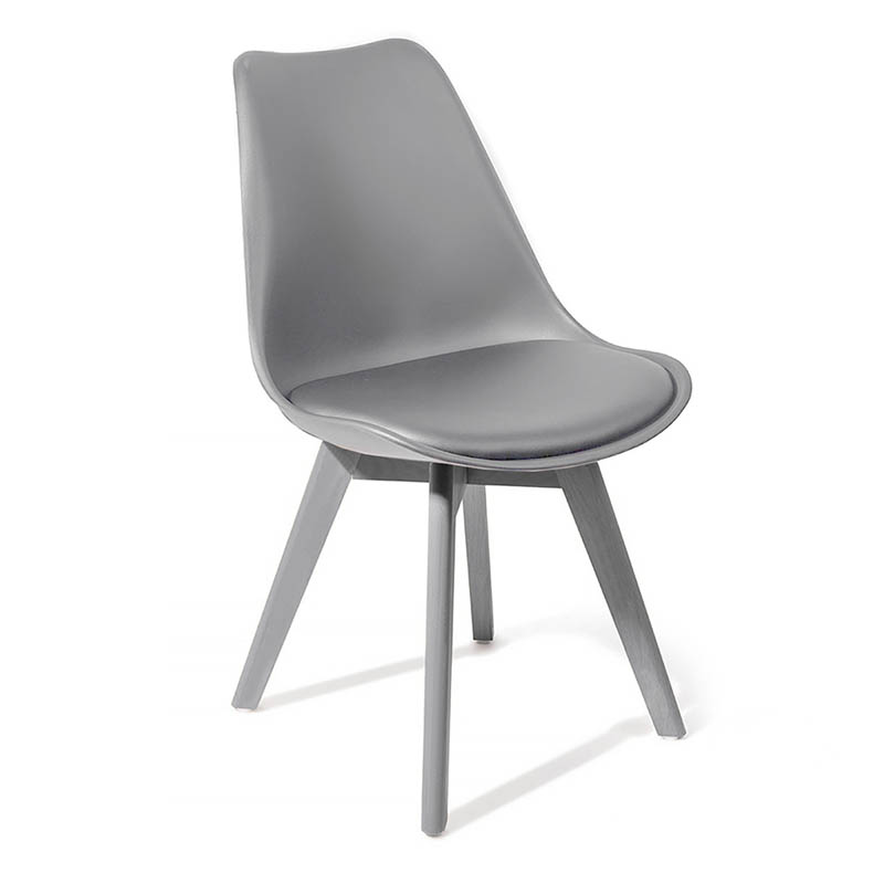 Upholstered Chair in Leather - Kiki | Tomasucci