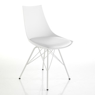 Padded Chair in Eco-leather - Kiki | Tomasucci