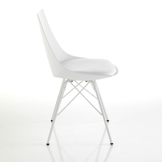 Padded Chair in Eco-leather - Kiki | Tomasucci