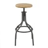 Stool in wood and metal - Industrial style