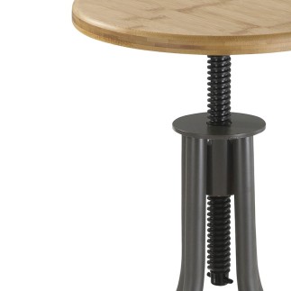 Industrial Stool in Wood and Metal - Pajo | Tomasucci