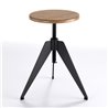 Industrial Stool in wood and metal