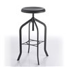 Stool with adjustable height - industrial black