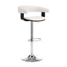 Stool in metal and synthetic leather