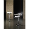 Stool in metal and synthetic leather