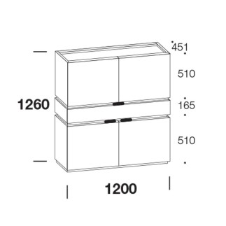 Cupboard with doors and drawer - Cidori - ISA Project