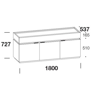 Credenza Sangiacomo con top in vetro - Cidori - ISA Project