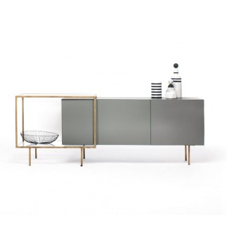 Zoom credenza in metallo e legno - Credenze e Madie - ISA Project